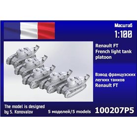 Zebrano 100207P5 Renault FT Tank Platoon (5 pcs)