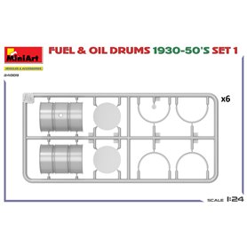 Mini Art 1:24 FUEL AND OIL DRUMS 1930-50S - GERMAN TYPE - SET 1