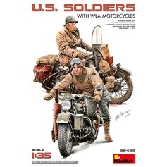 Mini Art 1:35 US SOLDIERS W/WLA MOTORCYCLES