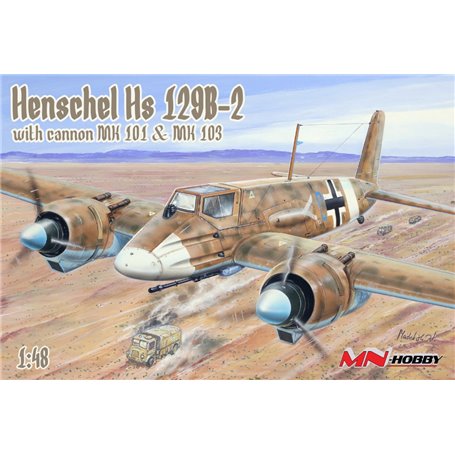 MN Hobby 48MN002 1:48 Henschel Hs 129B-2 with Cannon MK 101 & MK 103