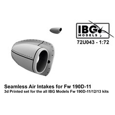 IBG 1:72 Wloty powietrza SEAMLESS AIR INTAKES do Focke Wulf Fw-190 D-11 dla IBG - 3D PRINTED SET