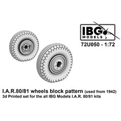 IBG 1:72 Koła BLOCK PATTERN do I.A.R. 80 / I.A.R. 81 dla IBG - 3D PRINTED SET