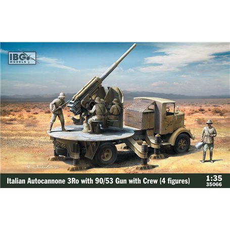 IBG 35066 Italian Autocannone 3Ro with 90/53 Gun with Crew (4 Figures)