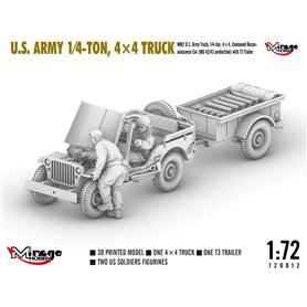 Mirage 720012 U.S. Army 1/4-Ton, 4x4 Truck