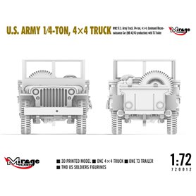 Mirage 720012 U.S. Army 1/4-Ton, 4x4 Truck