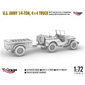 Mirage 720012 U.S. Army 1/4-Ton, 4x4 Truck