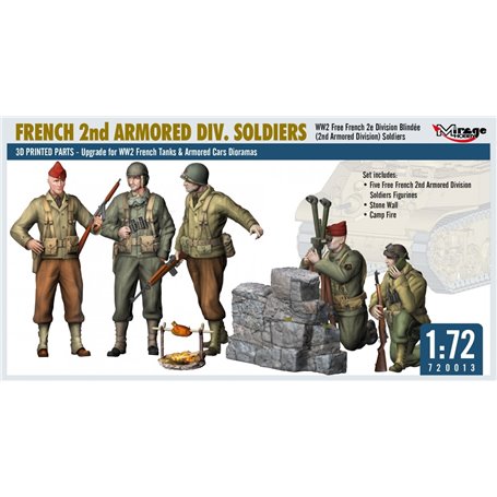 Mirage 720013 French 2nd Armored Div. Soldiers