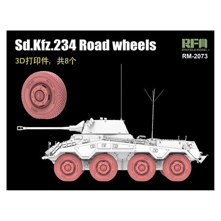 RFM 1:35 Koła ROAD WHEELS do Sd.Kfz.234 - 3D PRINTED - 8szt