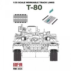 RFM 1:35 Gąsienice WORKABLE TRACK LINKS do T-80