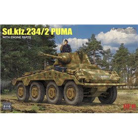 RFM-5110 Sd.kfz 234/2 Puma w/ Engine Parts