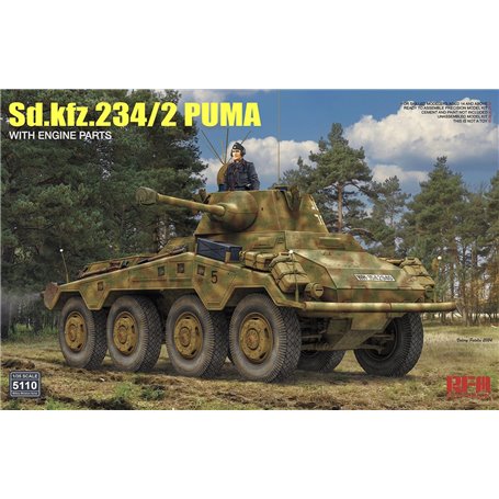 RFM-5110 Sd.kfz 234/2 Puma w/ Engine Parts