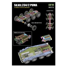 RFM-5110 Sd.kfz 234/2 Puma w/ Engine Parts