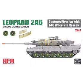 RFM-5114 Leopard 2A6 Captured Version with T-80 Wheels in Moscow 2 in 1 Limited Edition