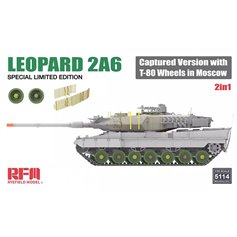 RFM 1:35 Leopard 2A6 - CAPTURED VERSION W/T-80 WHEELS IN MOSCOW - LIMITED EDITION 