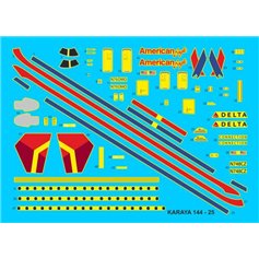 Karaya 1:144 Kalkomanie do Embraer 170 - DELTA/UA