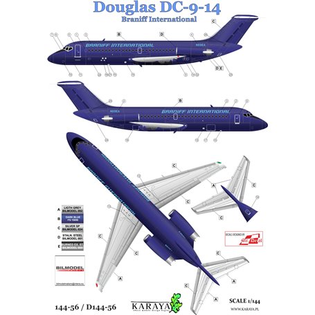 Karaya D144-56 DC-9-14 Braniff