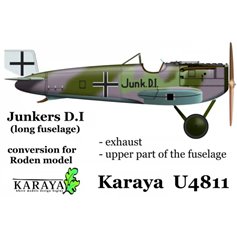 Karaya 1:48 Konwersja do Junkers D.I LATE (LONG FUSELAGE) dla Roden