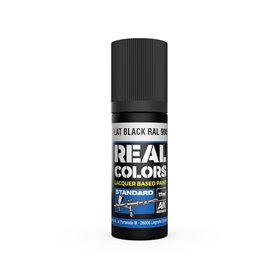 AK Interactive REAL COLORS RC-8 Flat Black RAL 9005 - 17ml