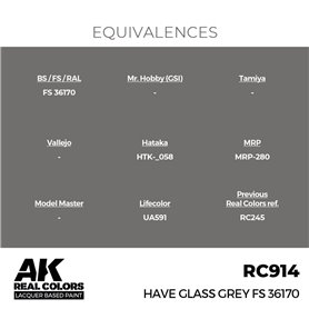 AK Interactive REAL COLORS RC-914 Have Glass Grey FS 36170 - 17ml