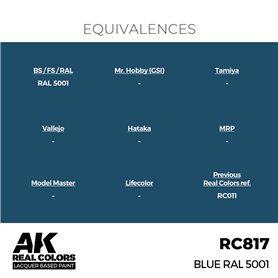 AK Interactive REAL COLORS RC-817 Blue RAL 5001 - 17ml