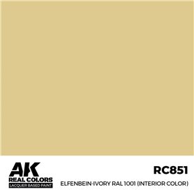 AK Interactive REAL COLORS RC-851 Elfenbein-Ivory RAL 1001 (Interior Color ) - 17ml