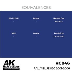 AK Interactive REAL COLORS RC-8846 Rally Blue 02C 2001-2006 - 17ml