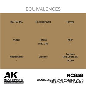 AK Interactive REAL COLORS RC-858 Dunkelgelb Nach Muster-Dark Yellow - 17ml