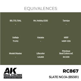 AK REAL COLORS Slate No.34 (BS381) 17 ml.