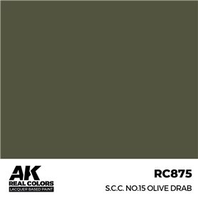 AK Interactive REAL COLORS RC-875 S.C.C. No.15 Olive Drab - 17ml