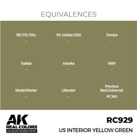 AK Interactive REAL COLORS RC-929 US Interior Yellow Green - 17ml