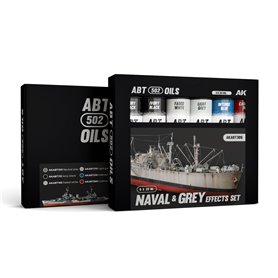 AK Interactive ABT502 OILS 306 Zestaw farb olejnych NAVAL AND GREY EFFECTS SET