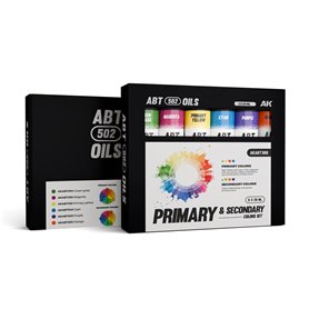 AK Interactive ABT502 OILS 309 Zestaw farb olejnych PRIMARY AND SECONDARY COLORS