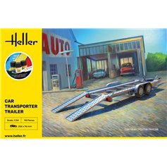 Heller 1:24 CAR TRANSPORT TRAILER - STARTER KIT - w/paints 