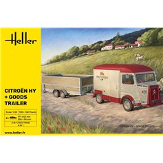 Heller 1:24 Citroen HY + GOODS TRAILER 