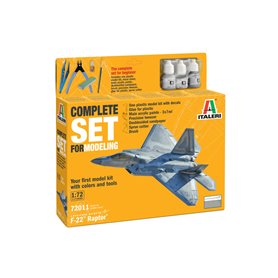 Italeri 1:72 F-22 Raptor - COMPLETE SET FOR MODELING - w/paints 