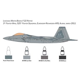 Italeri 1:72 F-22 Raptor – zestaw z farbami
