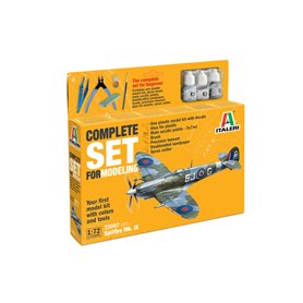 Italeri 1:72 Supermarine Spitfire Mk.IX - COMPLETE SET FOR MODELING - w/paints 