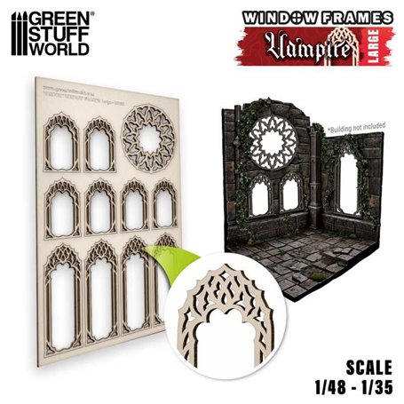 Green Stuff World Window Frame - VAMPIRE - Large