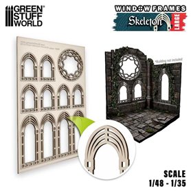 Green Stuff World SKELETON MINIATURE WINDOWS - LARGE