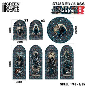 Green Stuff World SKELETON STAINED GLASS - LARGE