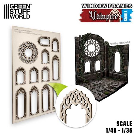 Green Stuff World VAMPIRE MINIATURE WINDOWS - SMALL