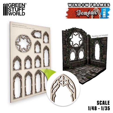 Green Stuff World Window Frame - DEMONIC - Small