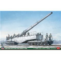 Hasegawa 1:72 K5(E) Leopold - GERMAN RAILWAY GUN - WINTER CAMOUFLAGE W/FIGURE - LIMITED EDITION