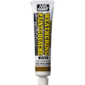 Mr.Hobby WT-03 Water-Based Weathering Paint Gouache Light Mud Brown