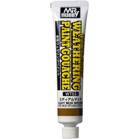 Mr.Hobby WT-03 Water-Based Weathering Paint Gouache Light Mud Brown