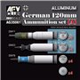 AFV Club AG35061 German 120 mm Ammunition set (A) - Aluminum