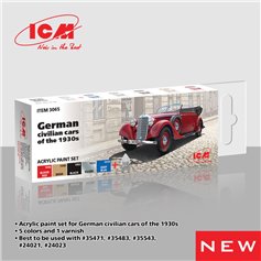 ICM 3065 Acrylic Paints Set for German Civilian Cars of the 1930s