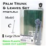  "Paint Forge PFSETLRLC Laser Cut + Resin Plants Palm Set Leaves + Trunk C, size L" 46