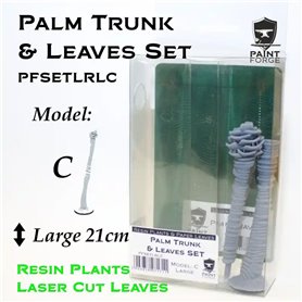  "Paint Forge PFSETLRLC Laser Cut + Resin Plants Palm Set Leaves + Trunk C, size L" 46