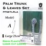 Paint Forge PFSETLRLA LASER CUT + RESIN PLANTS - Palm Set Leaves + Trunk A, size L